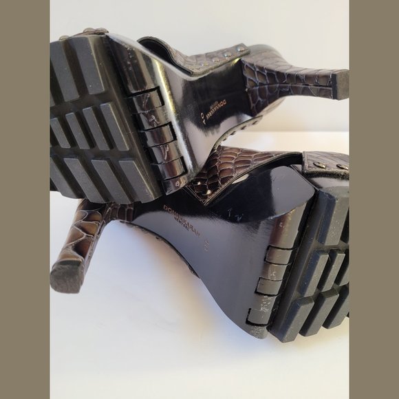 Donna Karan New York Silver Crocodile Heels - Picture 6 of 6